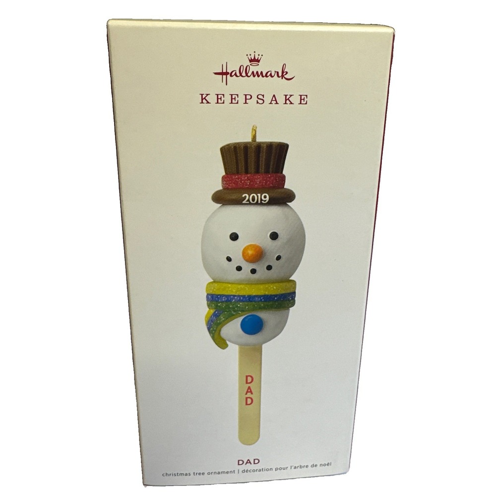 Hallmark Keepsake Ornament 2019 "Dad" Popsicle Stick New